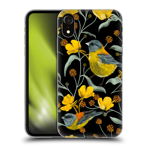 Anis Illustration Graphics Yellow Birds Soft Gel Case for Apple iPhone XR