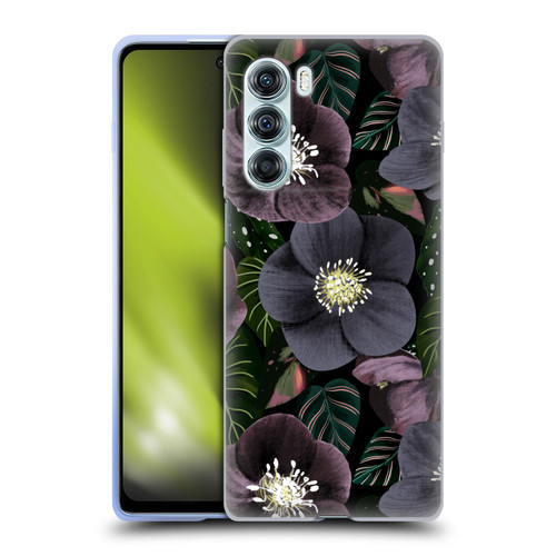 Anis Illustration Graphics Dark Flowers Soft Gel Case for Motorola Edge S30 / Moto G200 5G