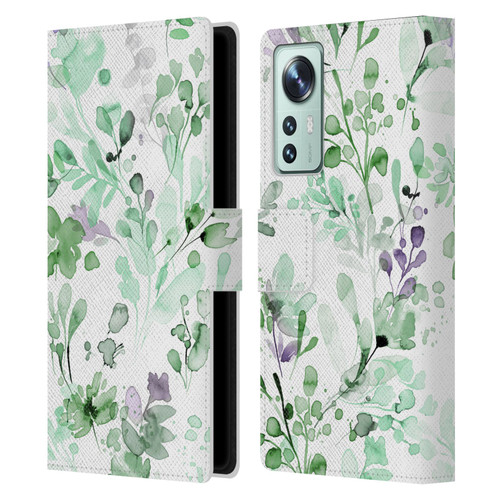 Ninola Wild Grasses Eucalyptus Plants Leather Book Wallet Case Cover For Xiaomi 12