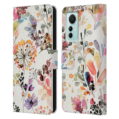Ninola Wild Grasses Multicolor Leather Book Wallet Case Cover For Xiaomi 12 Lite