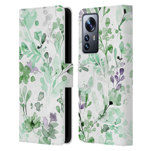Ninola Wild Grasses Eucalyptus Plants Leather Book Wallet Case Cover For Xiaomi 12 Pro