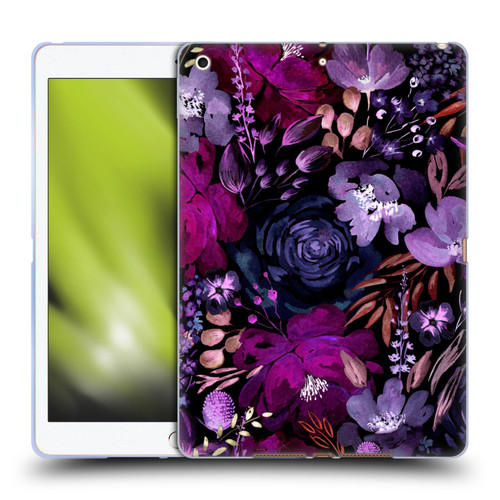 Anis Illustration Graphics Floral Chaos Purple Soft Gel Case for Apple iPad 10.2 2019/2020/2021