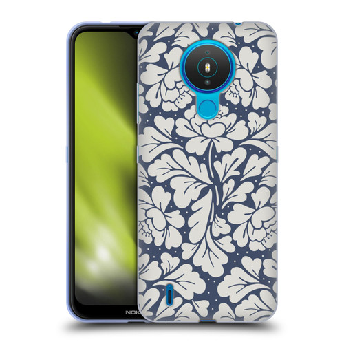 Anis Illustration Graphics Baroque Blue Soft Gel Case for Nokia 1.4