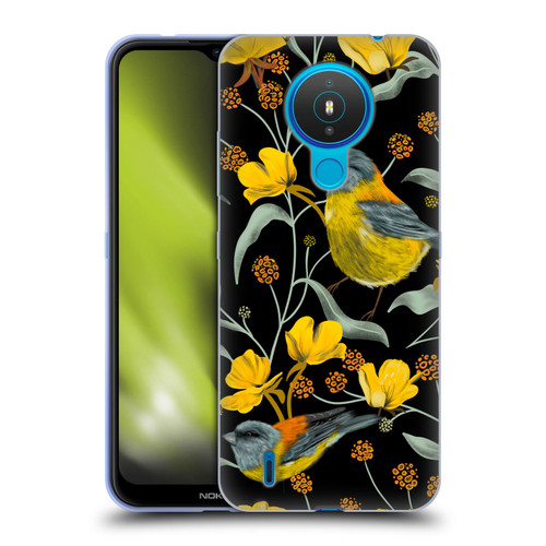Anis Illustration Graphics Yellow Birds Soft Gel Case for Nokia 1.4