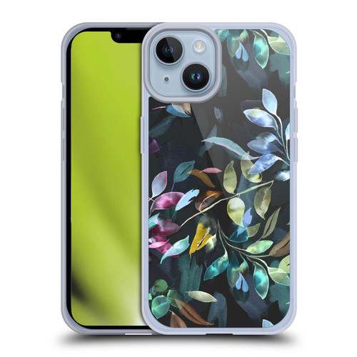 Ninola Botanical Patterns Watercolor Mystic Leaves Soft Gel Case for Apple iPhone 14