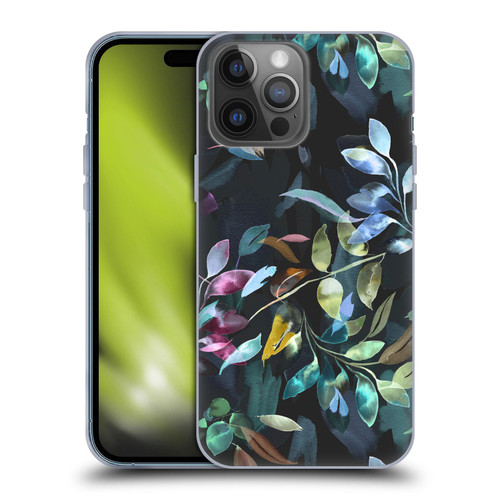 Ninola Botanical Patterns Watercolor Mystic Leaves Soft Gel Case for Apple iPhone 14 Pro Max