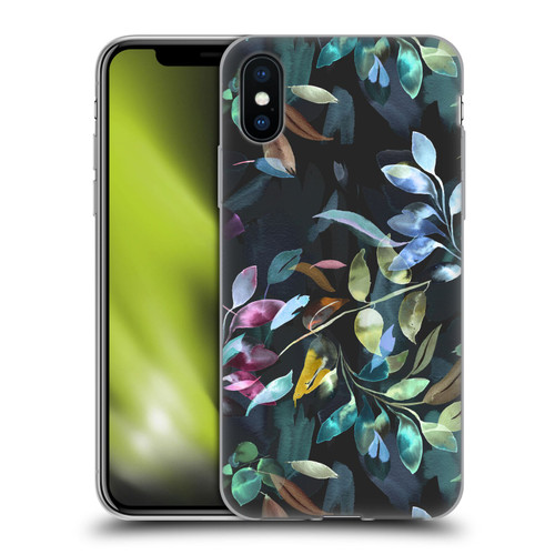 Ninola Botanical Patterns Watercolor Mystic Leaves Soft Gel Case for Apple iPhone X / iPhone XS