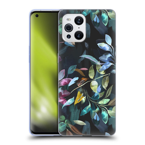 Ninola Botanical Patterns Watercolor Mystic Leaves Soft Gel Case for OPPO Find X3 / Pro