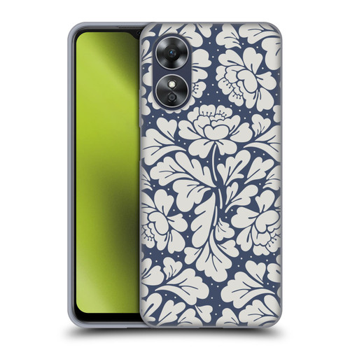 Anis Illustration Graphics Baroque Blue Soft Gel Case for OPPO A17