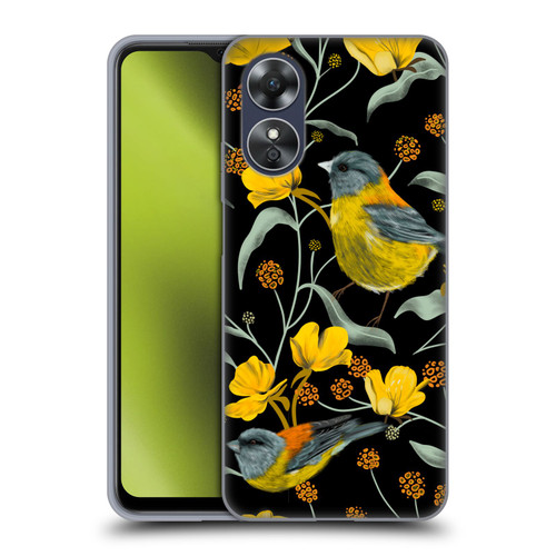 Anis Illustration Graphics Yellow Birds Soft Gel Case for OPPO A17