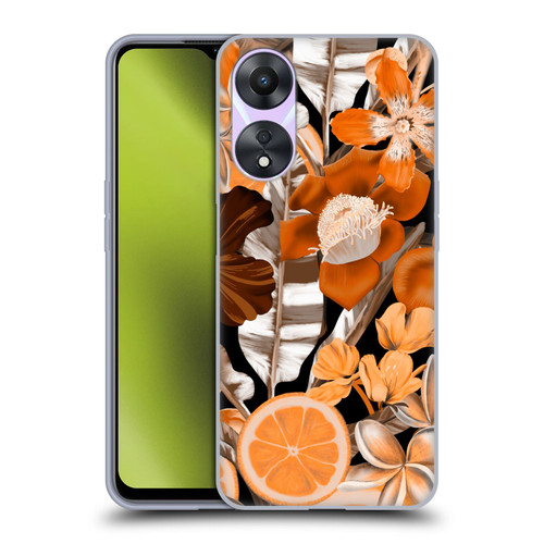 Anis Illustration Graphics Flower & Fruit Orange Soft Gel Case for OPPO A78 5G