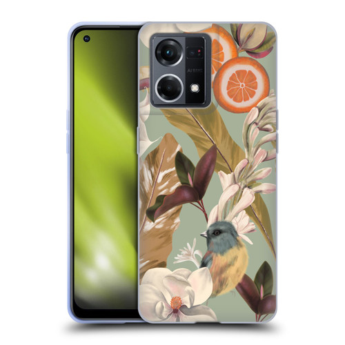 Anis Illustration Graphics New Tropical Pink Soft Gel Case for OPPO Reno8 4G