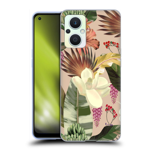 Anis Illustration Graphics New Tropicals Soft Gel Case for OPPO Reno8 Lite
