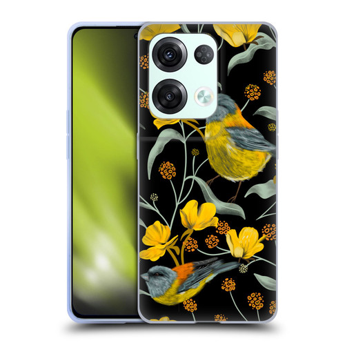 Anis Illustration Graphics Yellow Birds Soft Gel Case for OPPO Reno8 Pro