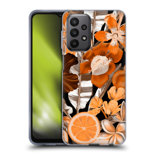 Anis Illustration Graphics Flower & Fruit Orange Soft Gel Case for Samsung Galaxy A23 / 5G (2022)