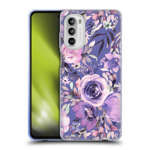 Ninola Lilac Floral Pastel Peony Roses Soft Gel Case for Motorola Moto G52