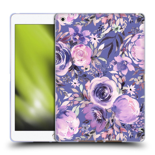 Ninola Lilac Floral Pastel Peony Roses Soft Gel Case for Apple iPad 10.2 2019/2020/2021
