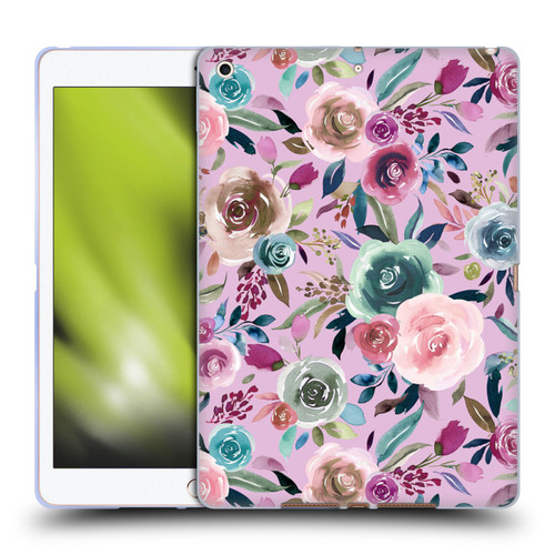 Ninola Lilac Floral Sweet Roses Soft Gel Case for Apple iPad 10.2 2019/2020/2021