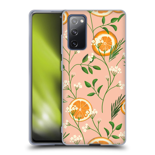 Anis Illustration Graphics Elderflower Orange Pastel Soft Gel Case for Samsung Galaxy S20 FE / 5G