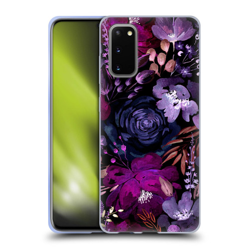 Anis Illustration Graphics Floral Chaos Purple Soft Gel Case for Samsung Galaxy S20 / S20 5G