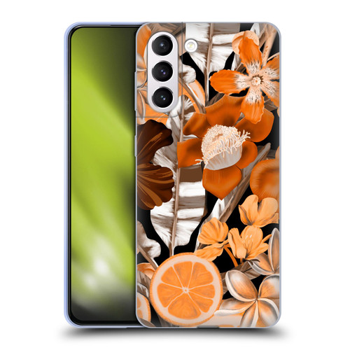 Anis Illustration Graphics Flower & Fruit Orange Soft Gel Case for Samsung Galaxy S21+ 5G