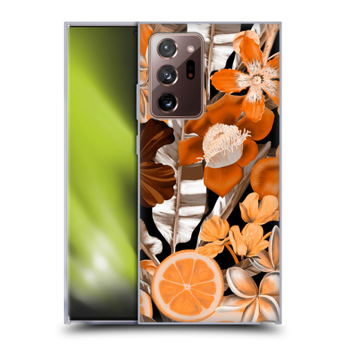 Anis Illustration Graphics Flower & Fruit Orange Soft Gel Case for Samsung Galaxy Note20 Ultra / 5G
