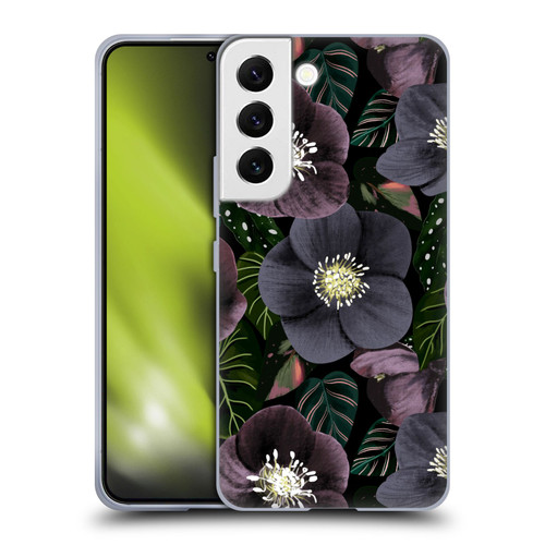 Anis Illustration Graphics Dark Flowers Soft Gel Case for Samsung Galaxy S22 5G