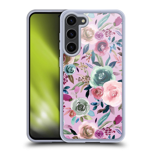 Ninola Lilac Floral Sweet Roses Soft Gel Case for Samsung Galaxy S23+ 5G