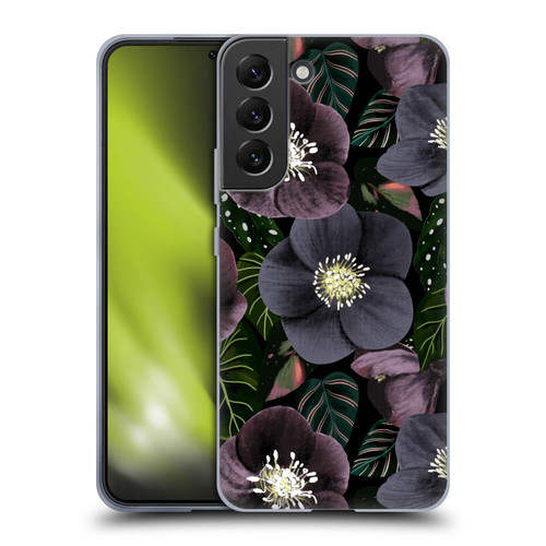 Anis Illustration Graphics Dark Flowers Soft Gel Case for Samsung Galaxy S22+ 5G
