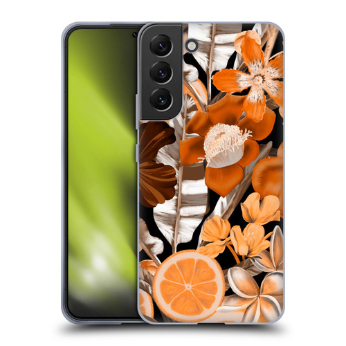 Anis Illustration Graphics Flower & Fruit Orange Soft Gel Case for Samsung Galaxy S22+ 5G