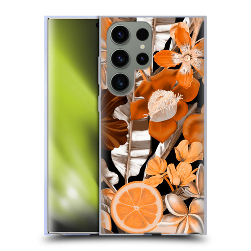 Anis Illustration Graphics Flower & Fruit Orange Soft Gel Case for Samsung Galaxy S23 Ultra 5G
