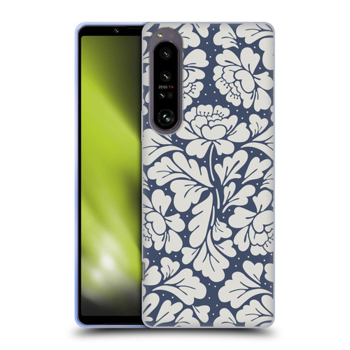 Anis Illustration Graphics Baroque Blue Soft Gel Case for Sony Xperia 1 IV