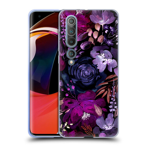 Anis Illustration Graphics Floral Chaos Purple Soft Gel Case for Xiaomi Mi 10 5G / Mi 10 Pro 5G