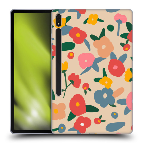 Ninola Nature Bold Scandi Flowers Soft Gel Case for Samsung Galaxy Tab S8 Plus