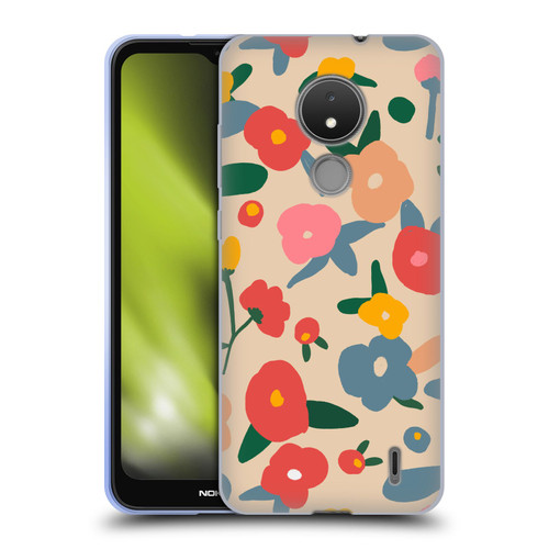 Ninola Nature Bold Scandi Flowers Soft Gel Case for Nokia C21