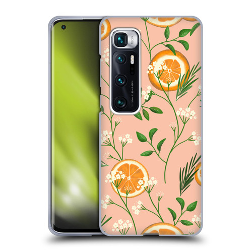 Anis Illustration Graphics Elderflower Orange Pastel Soft Gel Case for Xiaomi Mi 10 Ultra 5G