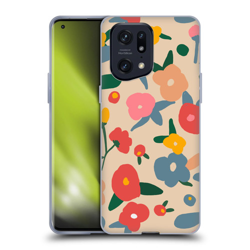 Ninola Nature Bold Scandi Flowers Soft Gel Case for OPPO Find X5 Pro