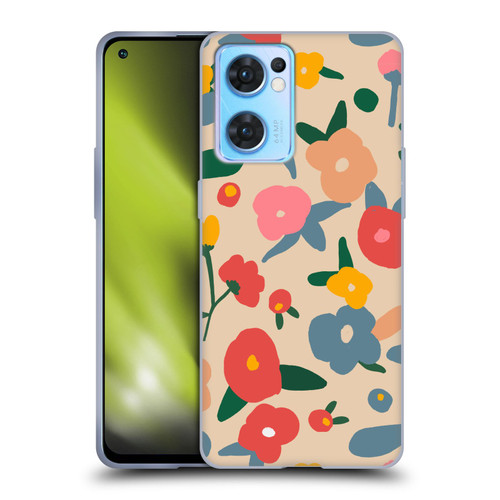 Ninola Nature Bold Scandi Flowers Soft Gel Case for OPPO Reno7 5G / Find X5 Lite