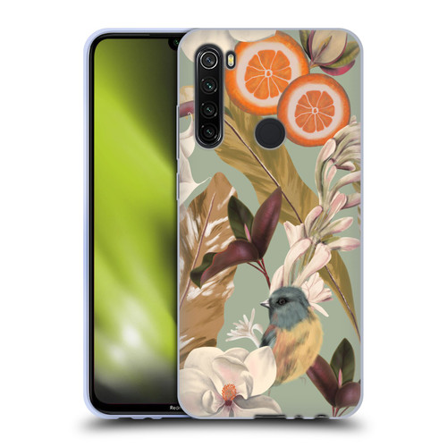 Anis Illustration Graphics New Tropical Pink Soft Gel Case for Xiaomi Redmi Note 8T