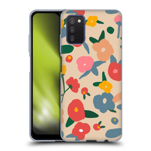 Ninola Nature Bold Scandi Flowers Soft Gel Case for Samsung Galaxy A03s (2021)