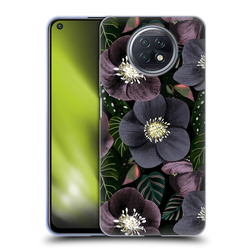 Anis Illustration Graphics Dark Flowers Soft Gel Case for Xiaomi Redmi Note 9T 5G