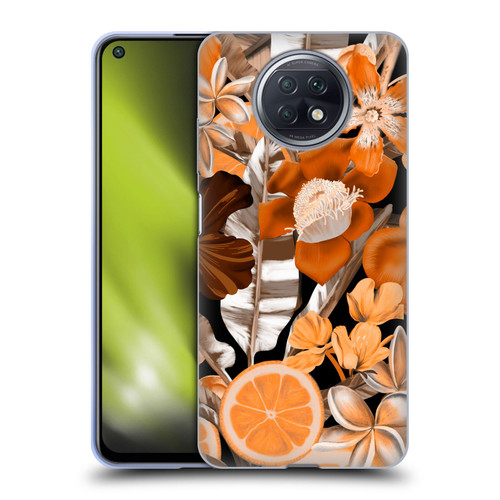 Anis Illustration Graphics Flower & Fruit Orange Soft Gel Case for Xiaomi Redmi Note 9T 5G