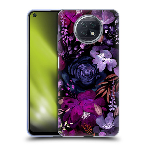 Anis Illustration Graphics Floral Chaos Purple Soft Gel Case for Xiaomi Redmi Note 9T 5G