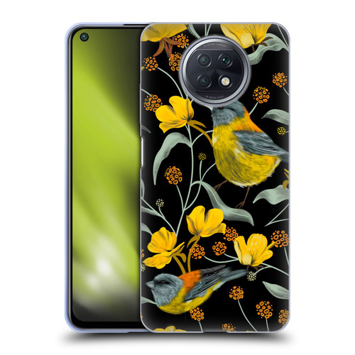 Anis Illustration Graphics Yellow Birds Soft Gel Case for Xiaomi Redmi Note 9T 5G
