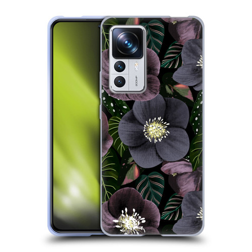 Anis Illustration Graphics Dark Flowers Soft Gel Case for Xiaomi 12T Pro