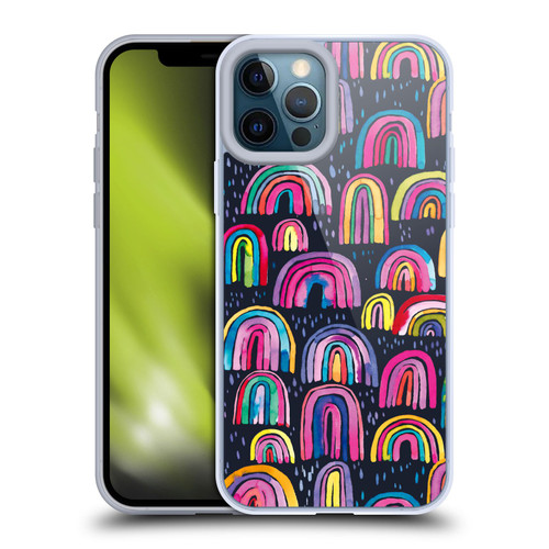 Ninola Summer Patterns Rainbows Navy Soft Gel Case for Apple iPhone 12 Pro Max