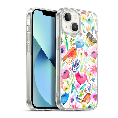Ninola Summer Patterns Whimsical Birds Soft Gel Case for Apple iPhone 13
