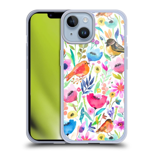 Ninola Summer Patterns Whimsical Birds Soft Gel Case for Apple iPhone 14