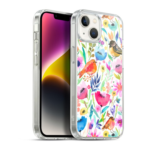 Ninola Summer Patterns Whimsical Birds Soft Gel Case for Apple iPhone 14 Plus & MagSafe
