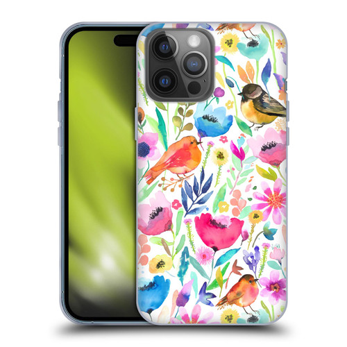 Ninola Summer Patterns Whimsical Birds Soft Gel Case for Apple iPhone 14 Pro Max